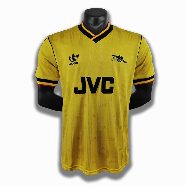 AAA Quality Arsenal 86/88 Away Yellow Soccer Jersey